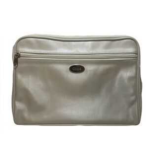 Vintage Chloe White Pearlescent Pearl Makeup Cosmetic Small Bag Purse Carry